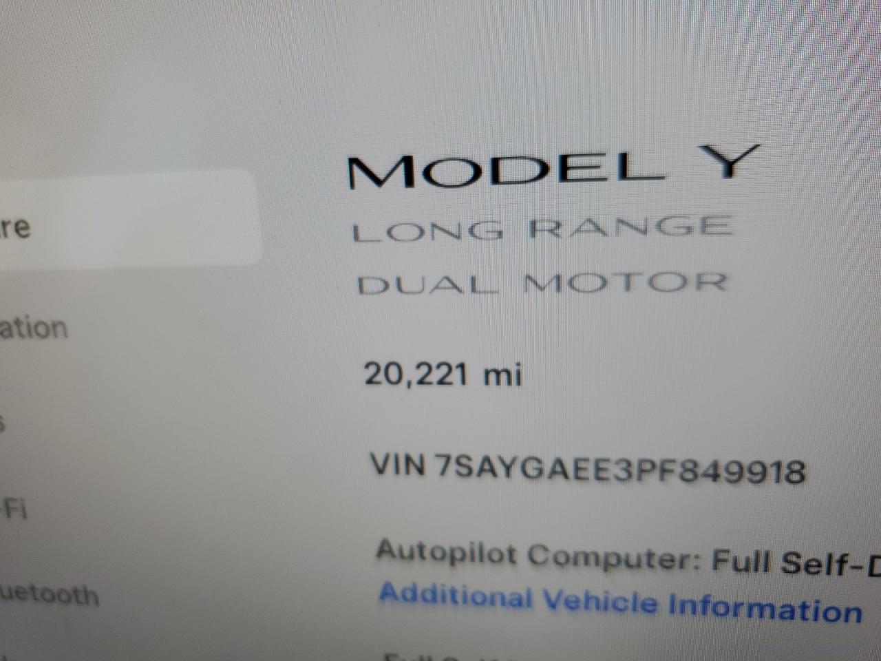 2023 TESLA MODEL Y  VIN:7SAYGAEE3PF849918