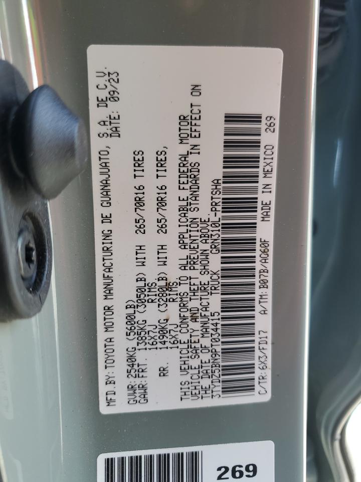 2023 TOYOTA TACOMA DOUBLE CAB VIN:3TYDZ5BN9PT034415