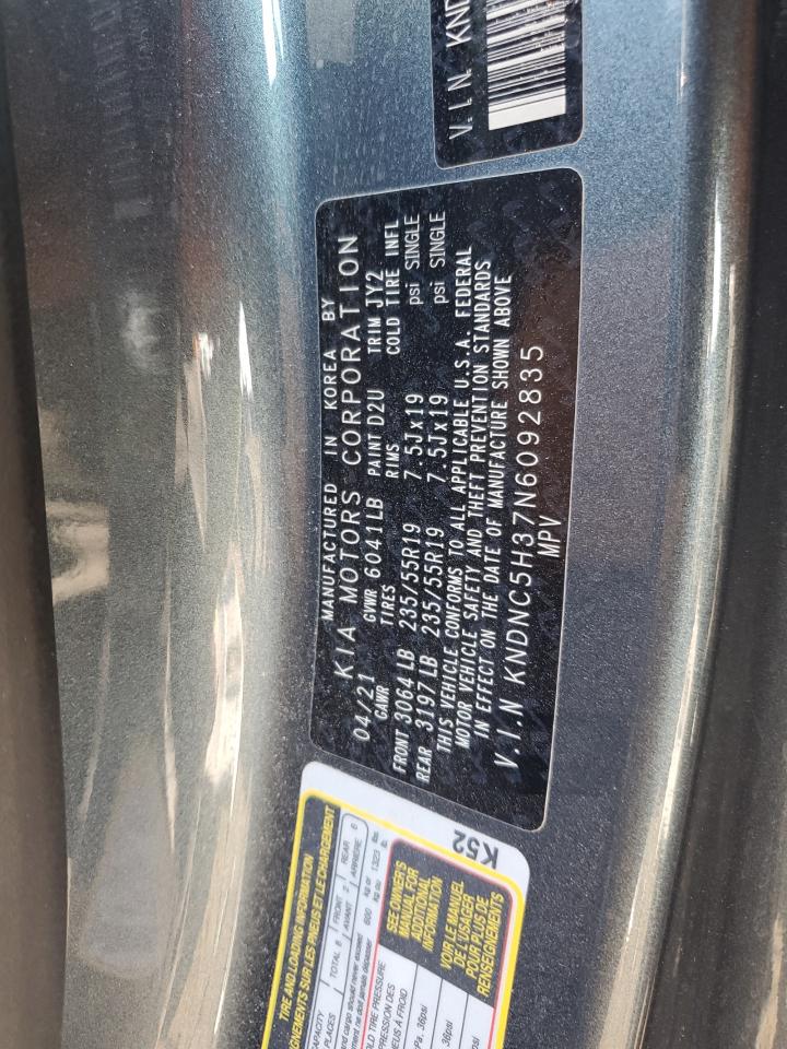 2022 KIA CARNIVAL EX VIN:KNDNC5H37N6092835
