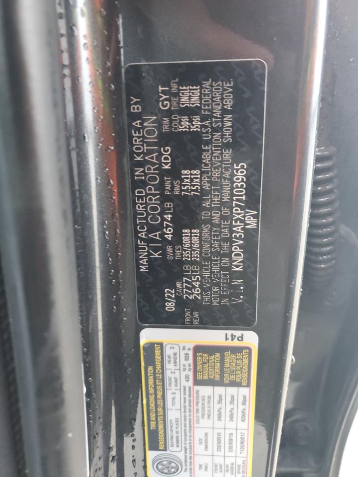 2023 KIA SPORTAGE EX VIN:KNDPV3AFXP7103965