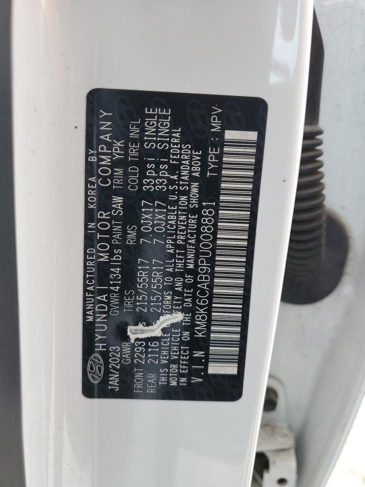 2023 HYUNDAI KONA SEL VIN:KM8K6CAB9PU008881