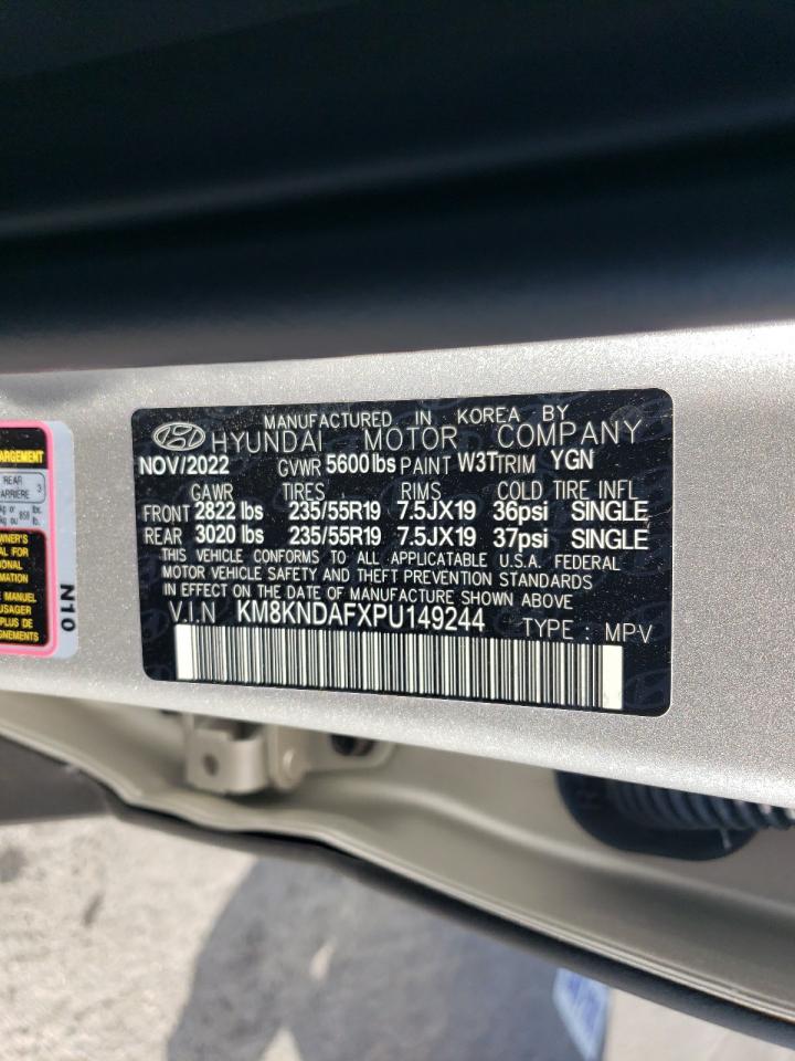 2023 HYUNDAI IONIQ 5 SEL VIN:KM8KNDAFXPU149244