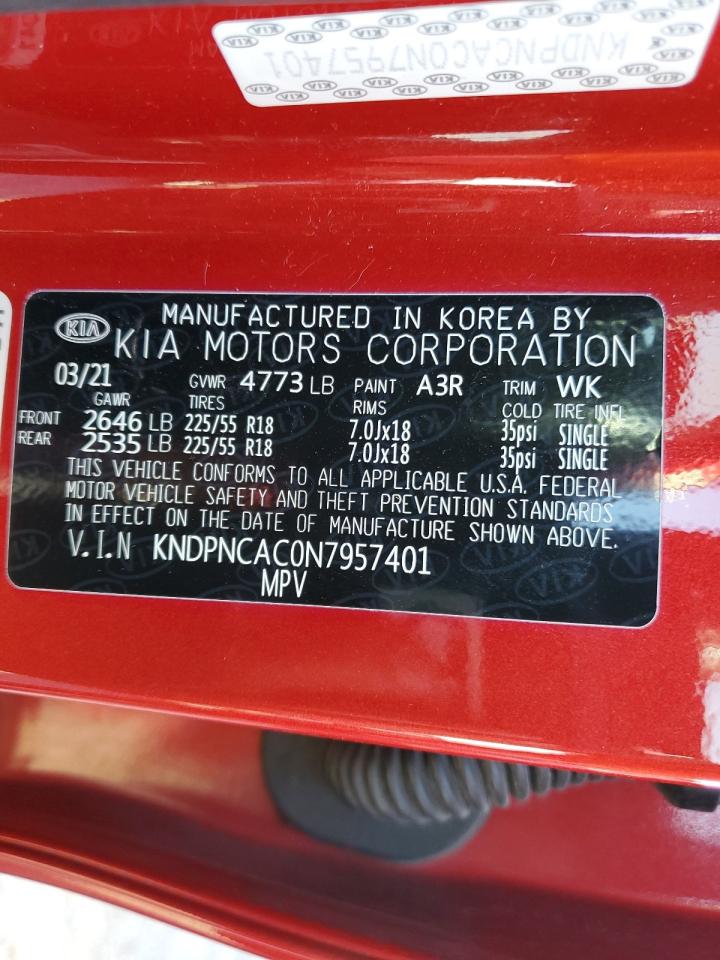 2022 KIA SPORTAGE EX VIN:KNDPNCAC0N7957401
