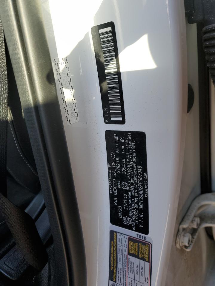 2023 KIA FORTE LX VIN:3KPF24AD2PE687948