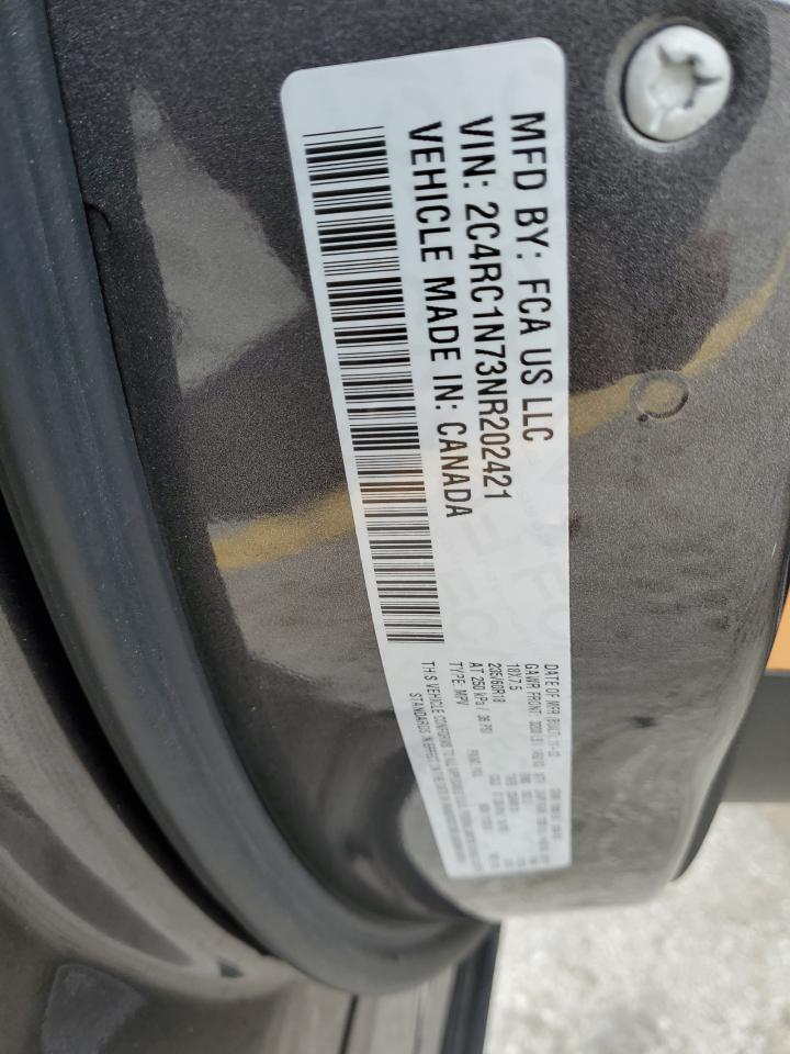 2022 CHRYSLER PACIFICA HYBRID PINNACLE VIN:2C4RC1N73NR202421