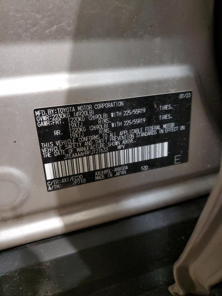 2023 TOYOTA VENZA LE VIN:JTEAAAAH9PJ127633