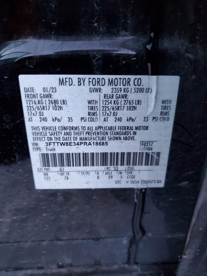 2023 FORD MAVERICK XL VIN:5TDGZRBH9NS596046