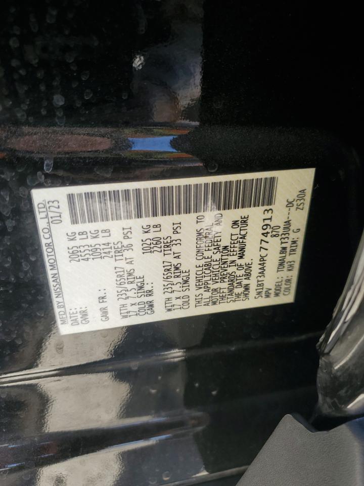 2023 NISSAN ROGUE S VIN:5N1BT3AA4PC774913
