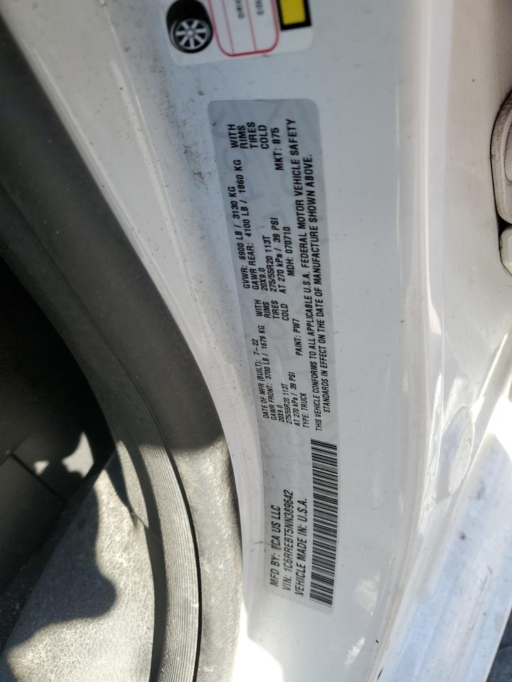 2022 RAM 1500 BIG HORN/LONE STAR VIN:1C6RREBT5NN389642