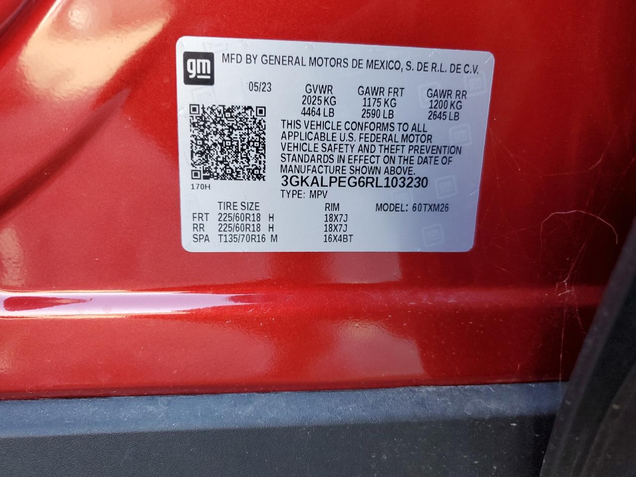 2024 GMC TERRAIN SLT VIN:3GKALPEG6RL103230
