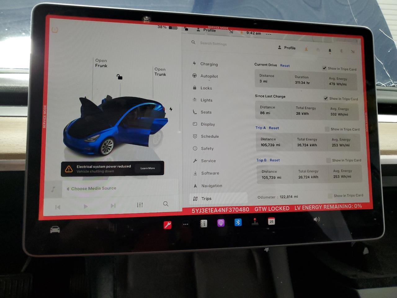 2022 TESLA MODEL 3  VIN:5YJ3E1EA4NF370480