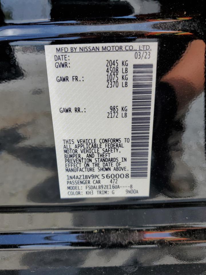 2023 NISSAN LEAF S VIN:1N4AZ1BV9PC560008