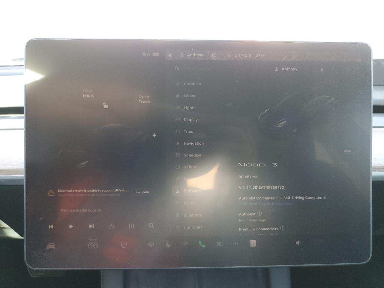 2022 TESLA MODEL 3  VIN:5YJ3E1EA7NF356783