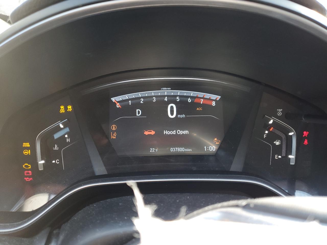 2022 HONDA CR-V TOURING VIN:7FARW2H98NE002287