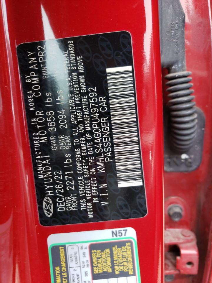 2023 HYUNDAI ELANTRA SEL VIN:KMHLS4AG0PU497592