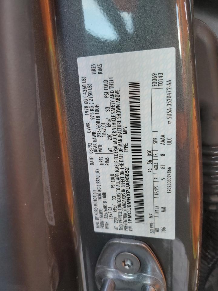 2023 FORD ESCAPE ST LINE VIN:1FMCU0MNXPUA95852