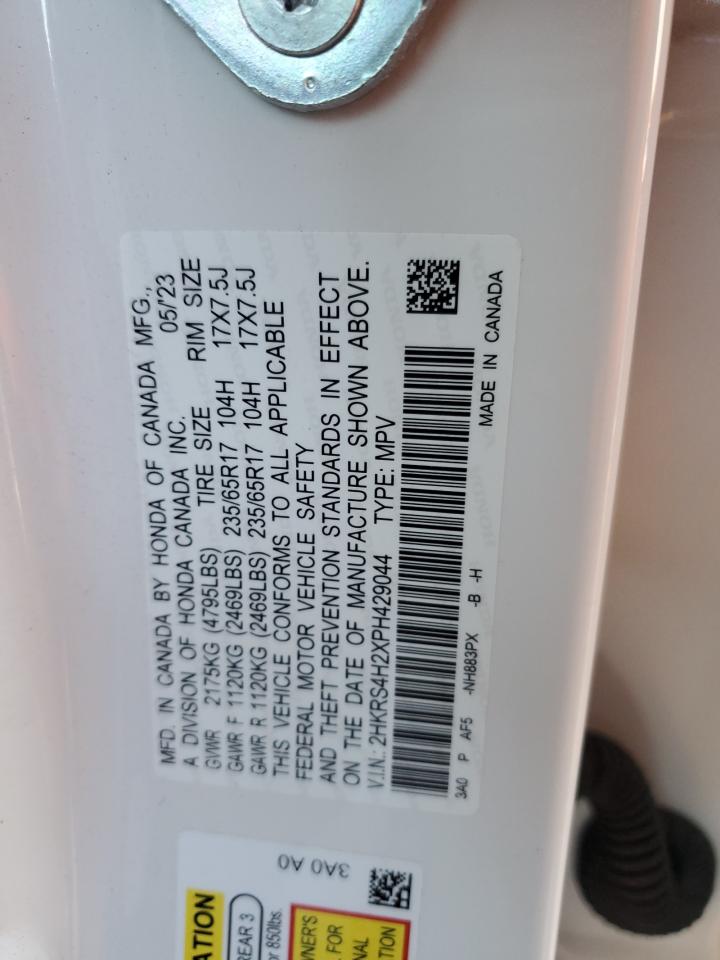 2023 HONDA CR-V LX VIN:2HKRS4H2XPH429044