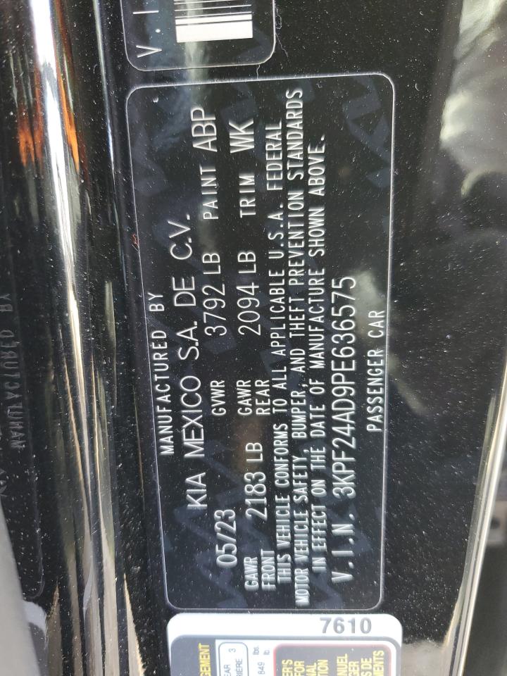 2023 KIA FORTE LX VIN:3KPF24AD9PE636575