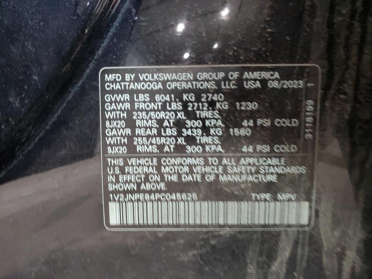 2023 VOLKSWAGEN ID.4 PRO S PLUS VIN:1V2JNPE84PC045625