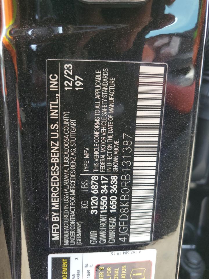 2024 MERCEDES-BENZ GLE COUPE 63 S 4MATIC AMG VIN:4JGFD8KB0RB131387