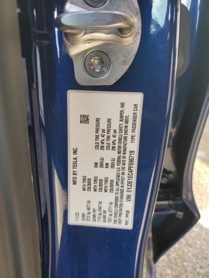 2023 TESLA MODEL 3 VIN:5YJ3E1EC4PF696719