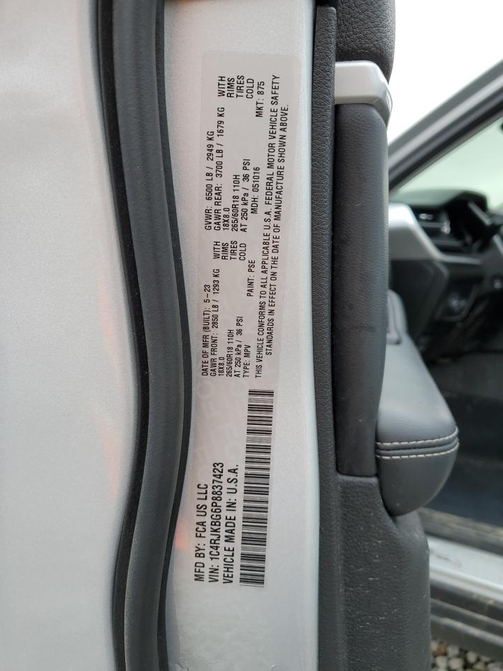 2023 JEEP GRAND CHEROKEE L LIMITED VIN:1C4RJKBG6P8837423