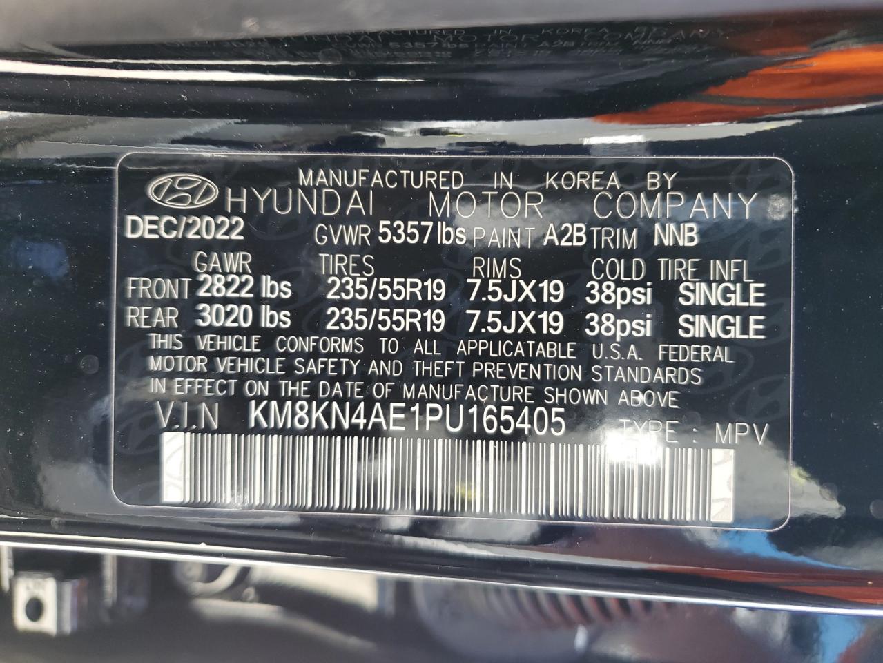 2023 HYUNDAI IONIQ 5 SEL VIN:KM8KN4AE1PU165405