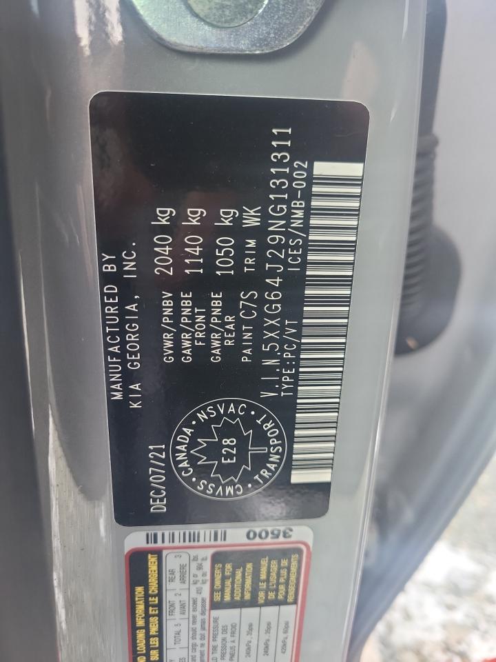 2022 KIA K5 GT LINE VIN:5XXG64J29NG131311