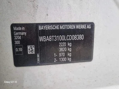 2019 BMW 320 WBA8T3100LCD08380 VIN:WBA8T3100LCD08380