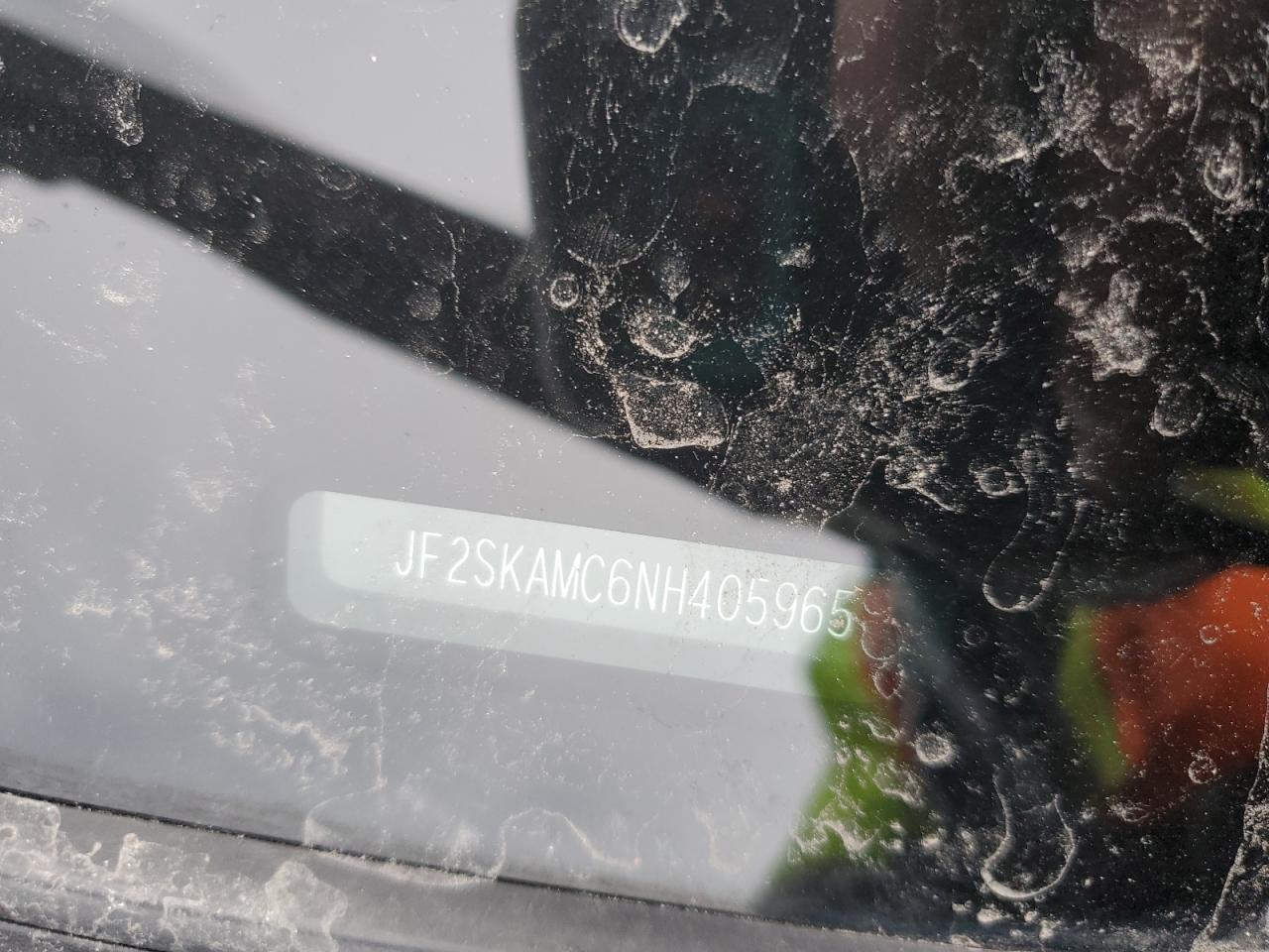 2022 SUBARU FORESTER WILDERNESS VIN:JF2SKAMC6NH405965