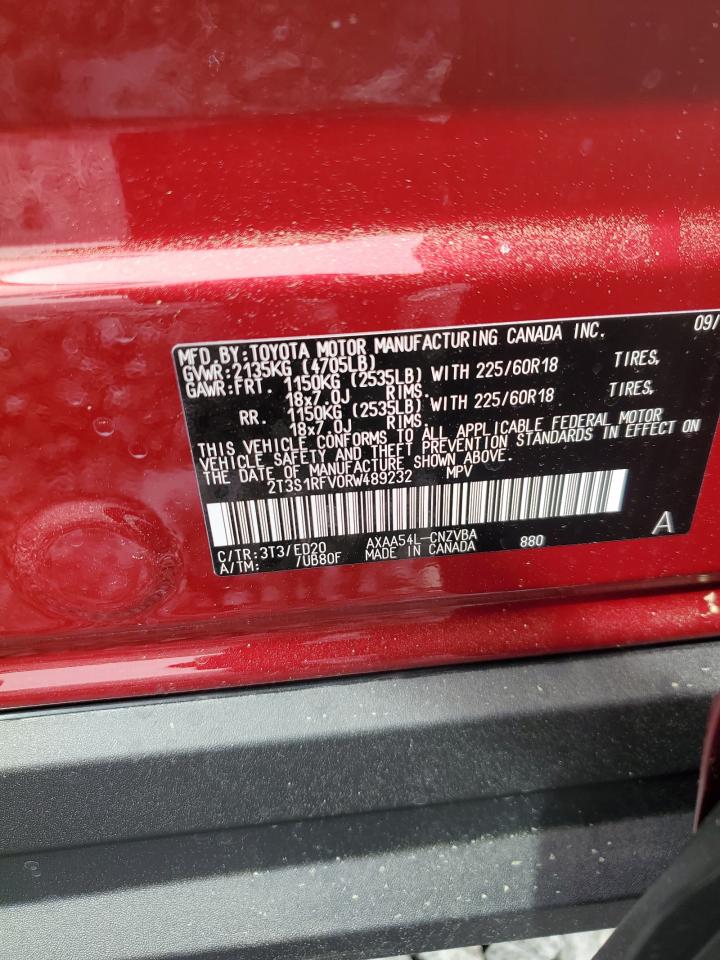 2024 TOYOTA RAV4 TRD OFF ROAD VIN:2T3S1RFV0RW489232