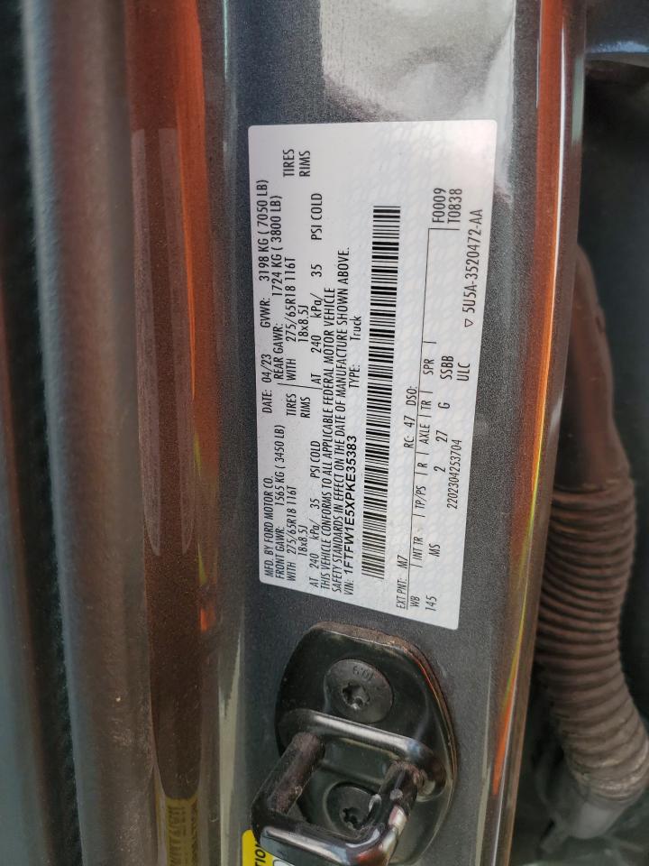 2023 FORD F150 SUPERCREW VIN:1FTFW1E5XPKE35383