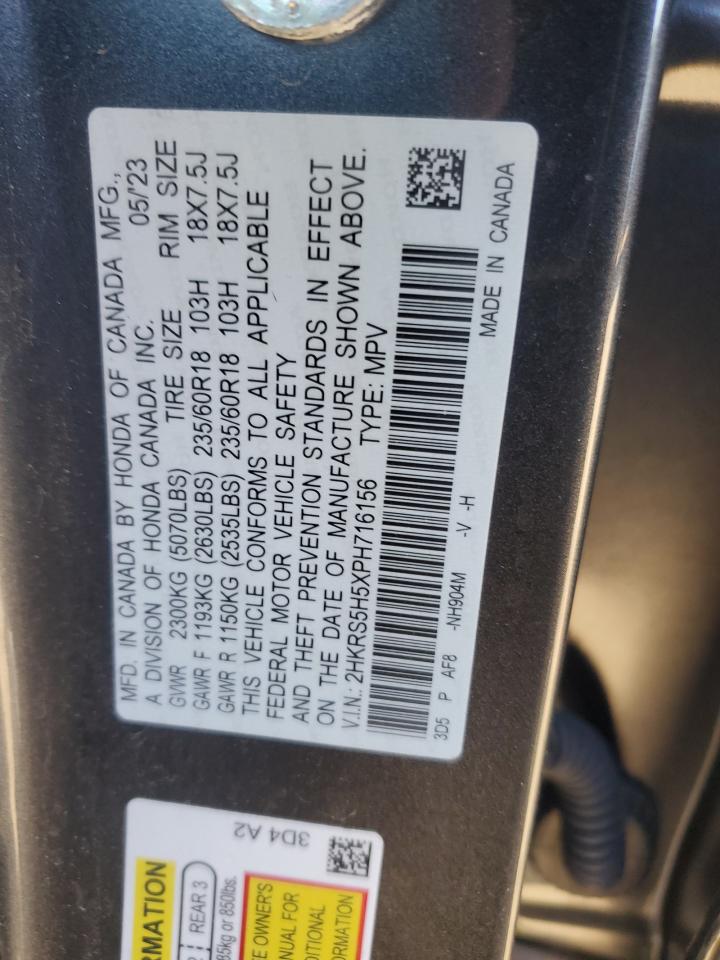 2023 HONDA CR-V SPORT VIN:2HKRS5H5XPH716156