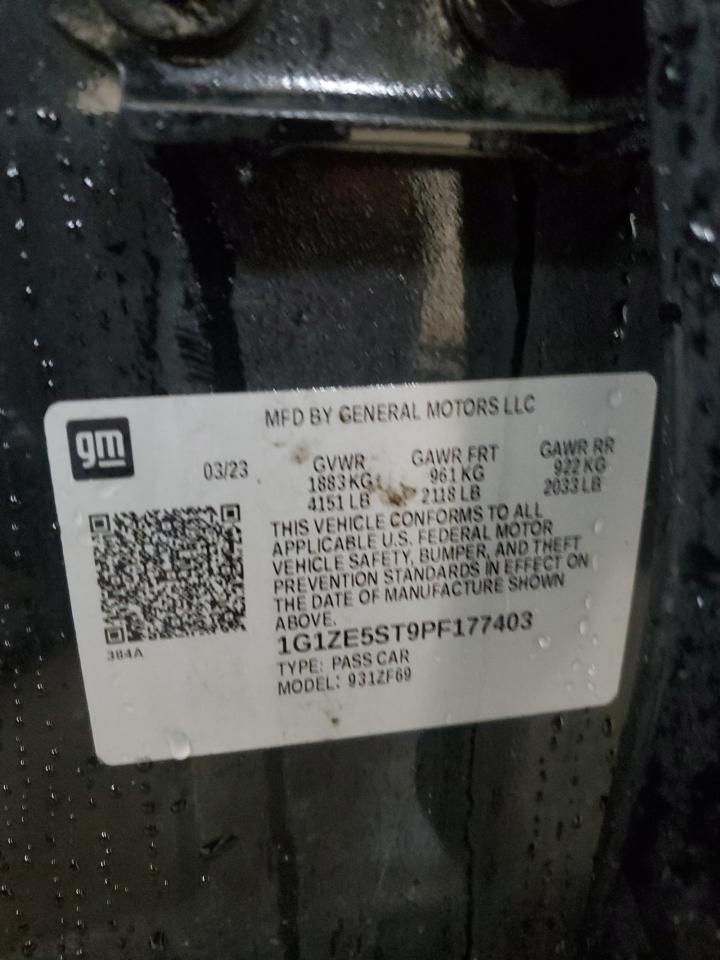 2023 CHEVROLET MALIBU PREMIER VIN:1G1ZE5ST9PF177403