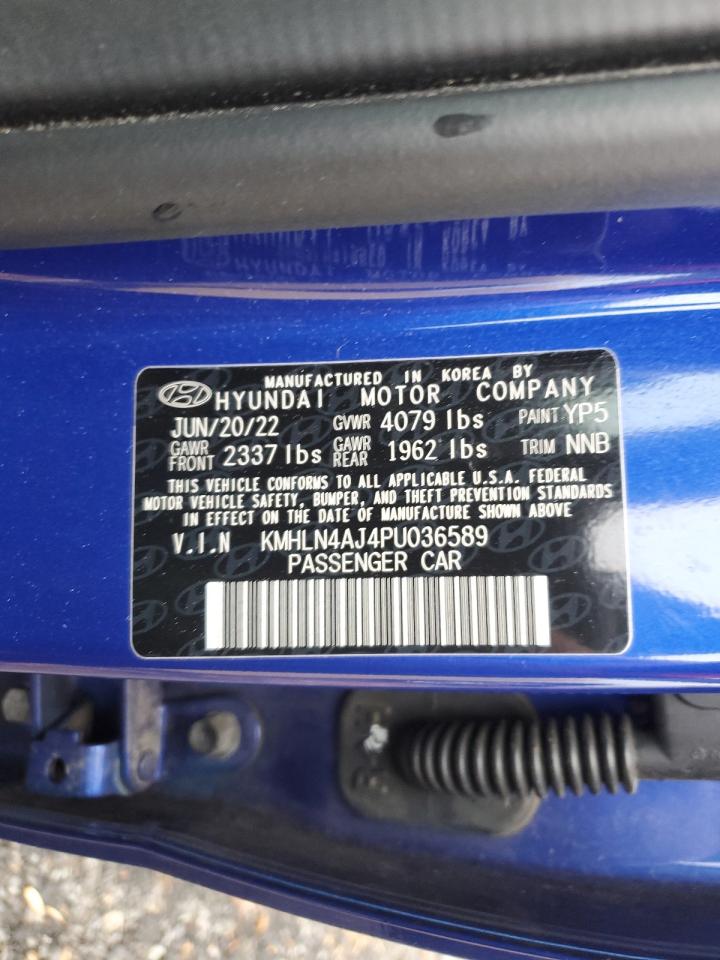 2023 HYUNDAI ELANTRA LIMITED VIN:KMHLN4AJ4PU036589