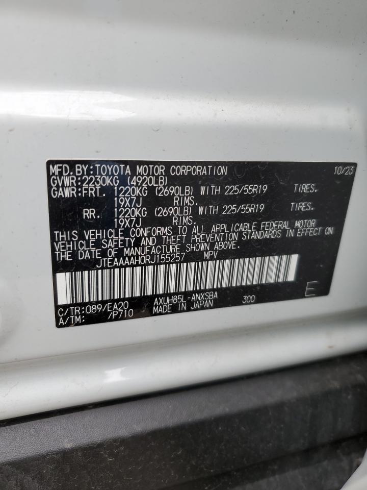 2024 TOYOTA VENZA LE VIN:JTEAAAAH0RJ155257