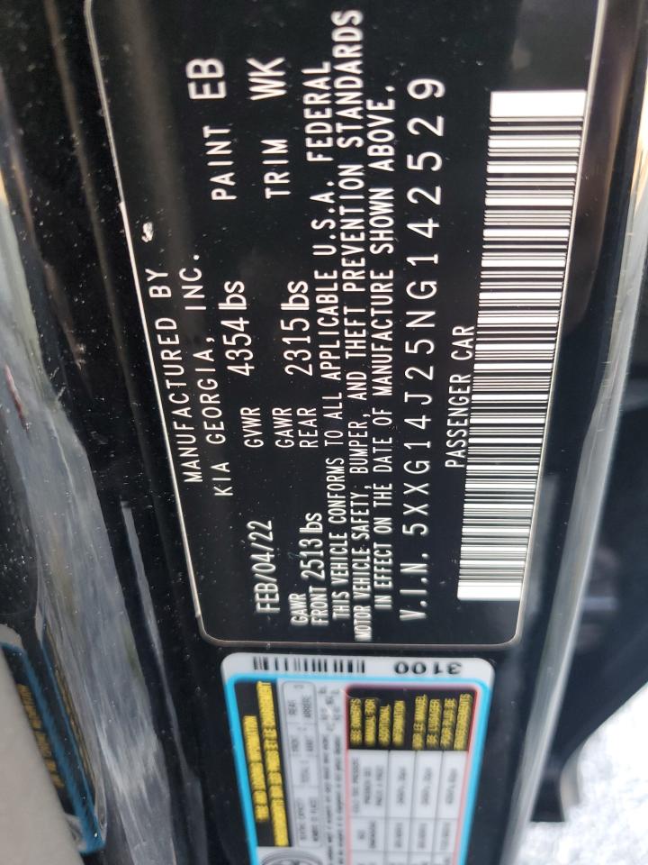 2022 KIA K5 LXS VIN:5XXG14J25NG142529