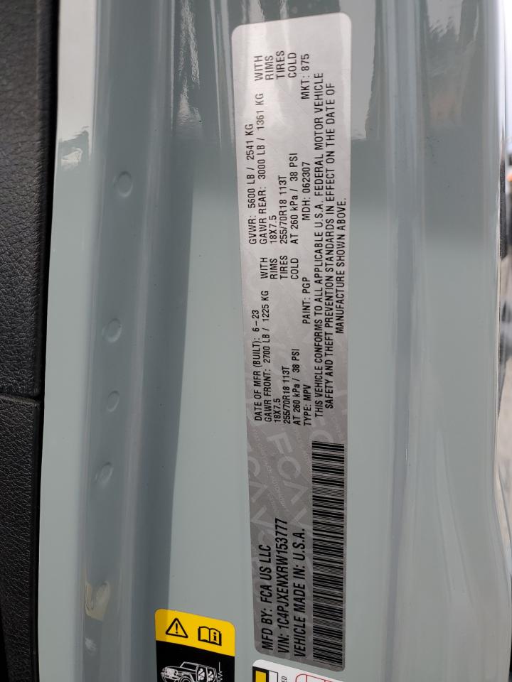 2024 JEEP WRANGLER SAHARA VIN:1C4PJXENXRW153777