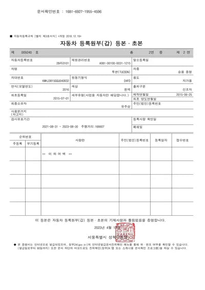 2016 Hyundai Tucson KMHJ3815GGU040832 VIN:KMHJ3815GGU040832