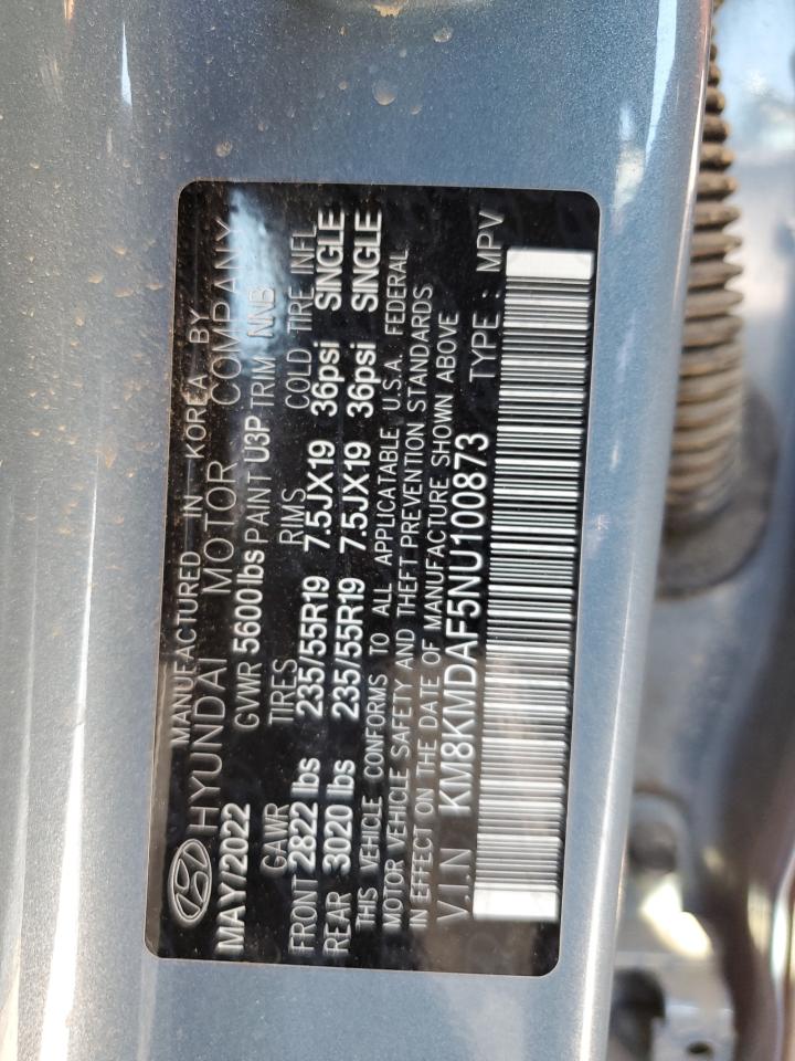 2022 HYUNDAI IONIQ 5 SE VIN:KM8KMDAF5NU100873