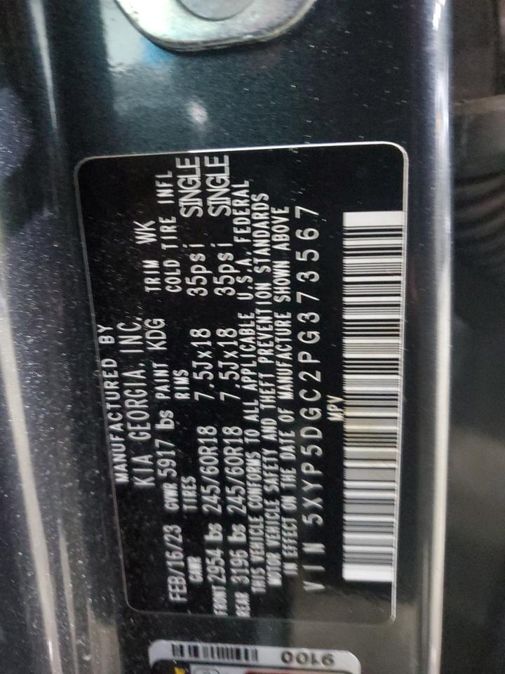 2023 KIA TELLURIDE SX VIN:5XYP5DGC2PG373567