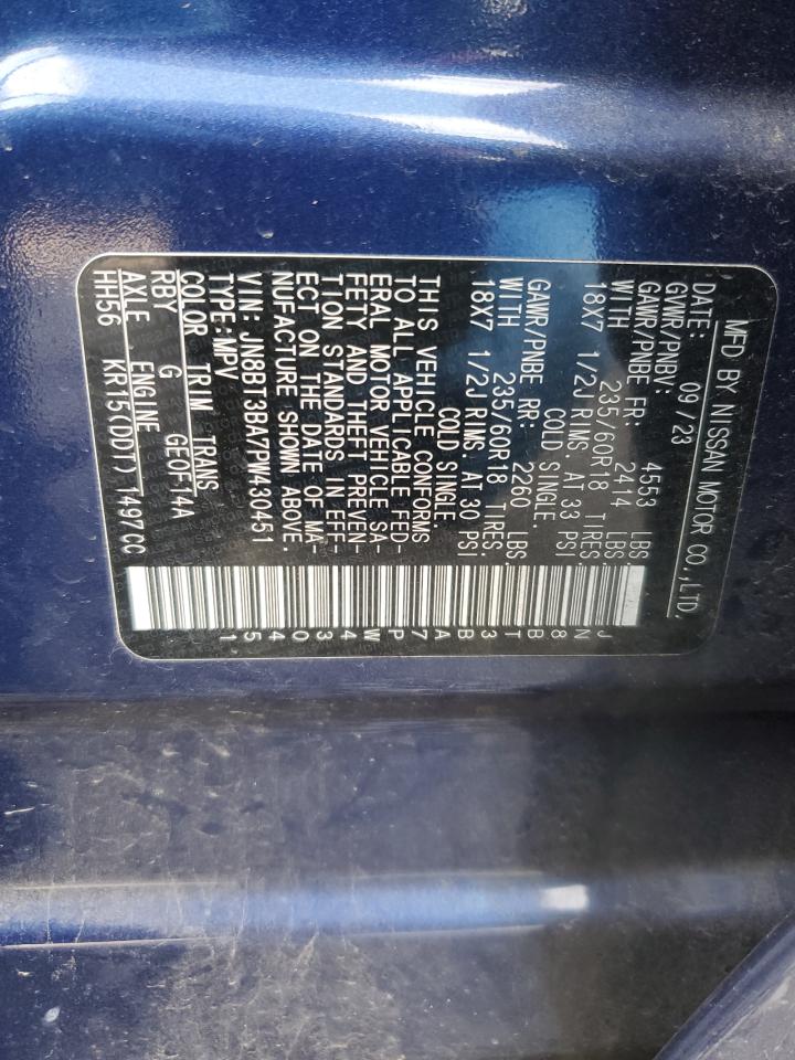 2023 NISSAN ROGUE SV VIN:JN8BT3BA7PW430451