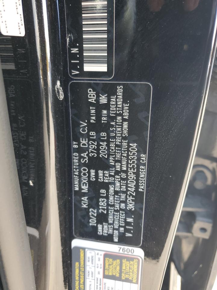 2023 KIA FORTE LX VIN:3KPF24AD9PE553504