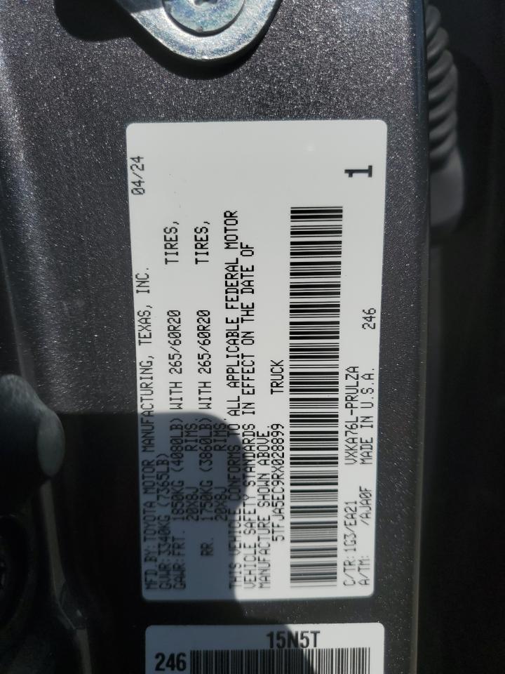2024 TOYOTA TUNDRA CREWMAX LIMITED VIN:5TFJA5EC9RX028899