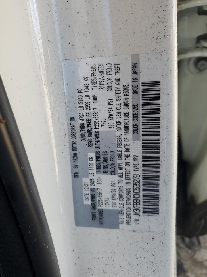 2022 MAZDA CX-5 SELECT VIN:JM3KFBBM0N0535279