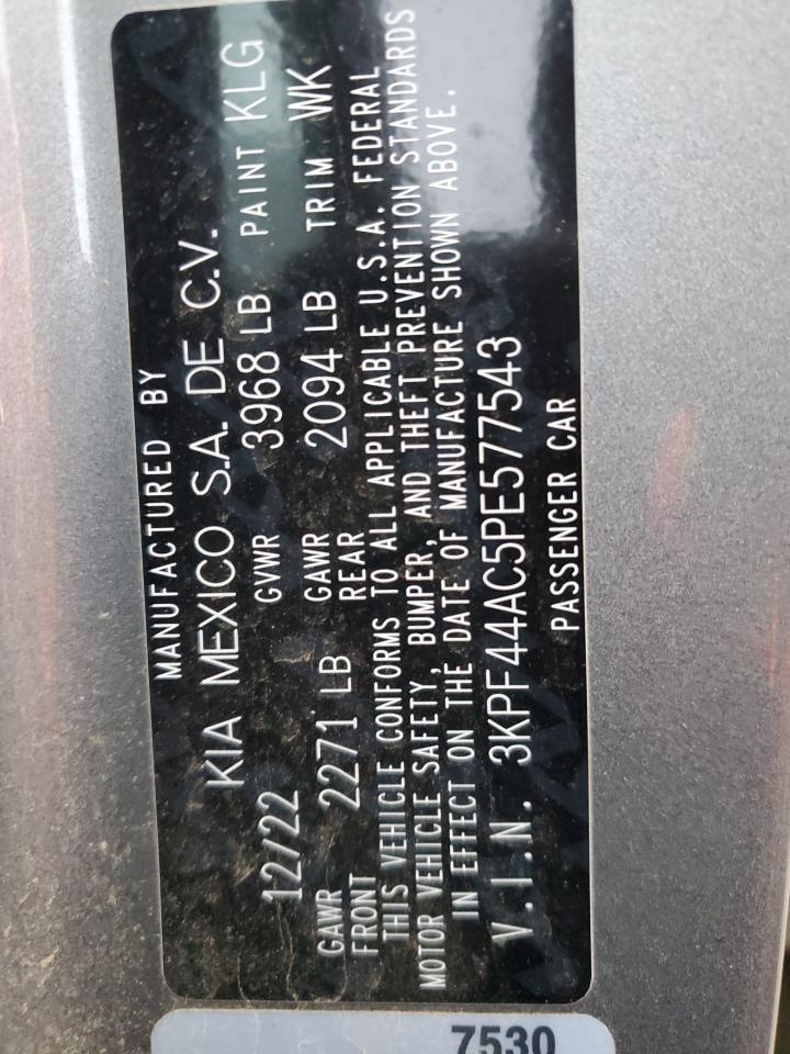 2023 KIA FORTE GT VIN:3GNKBJR40RS170127