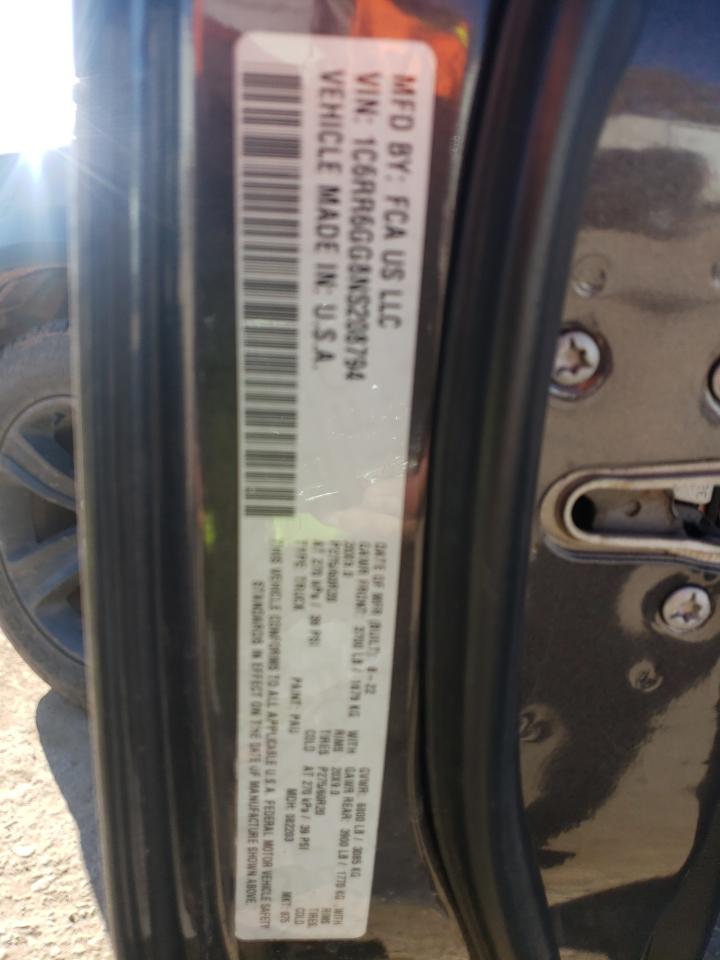 2022 RAM 1500 CLASSIC SLT VIN:1C6RR6GG8NS208794