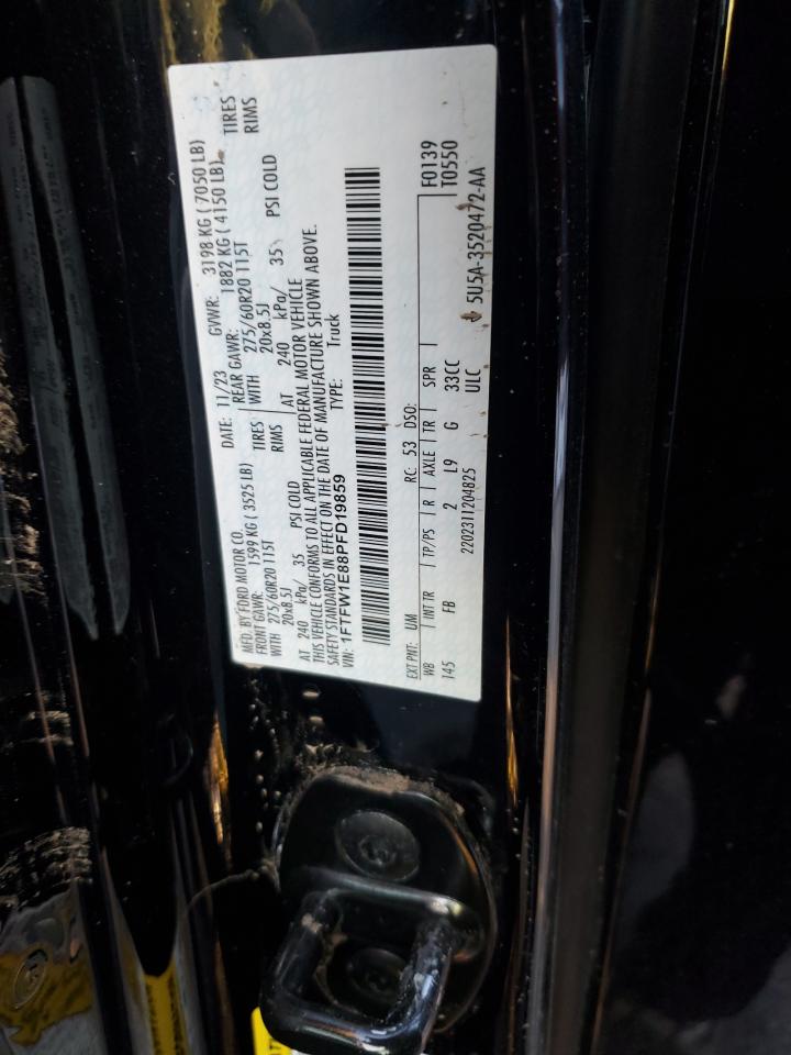 2023 FORD F150 SUPERCREW VIN:1FTFW1E88PFD19859