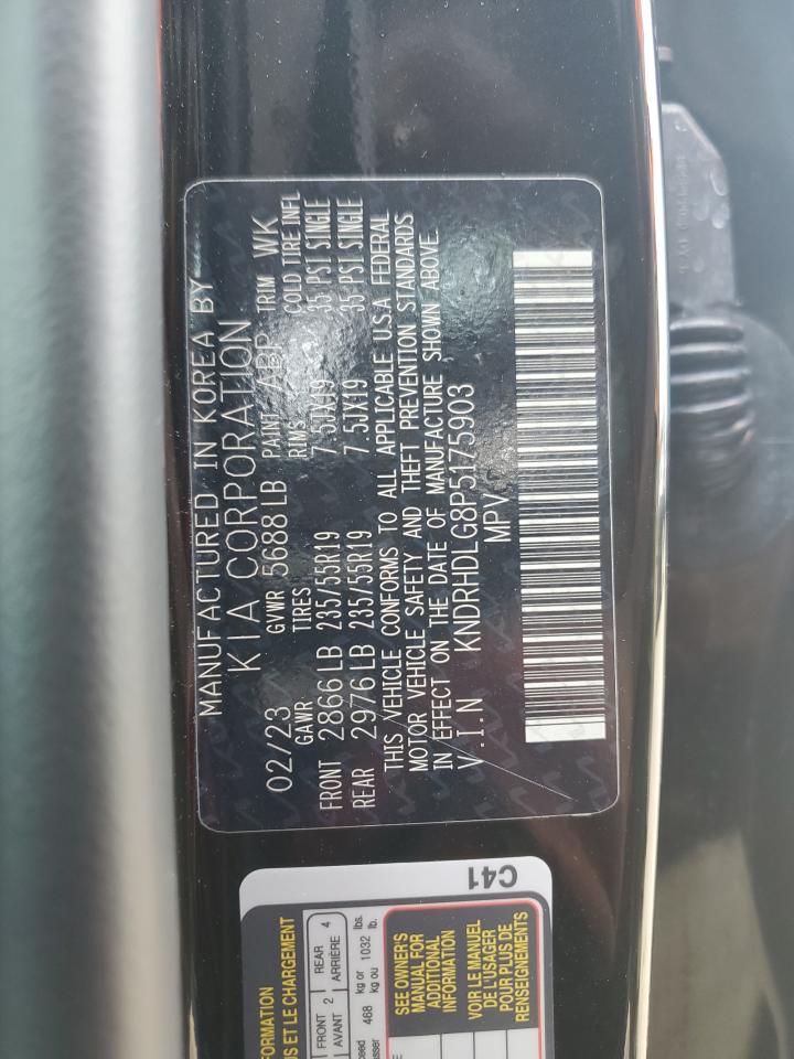 2023 KIA SORENTO EX VIN:KNDRHDLG8P5175903