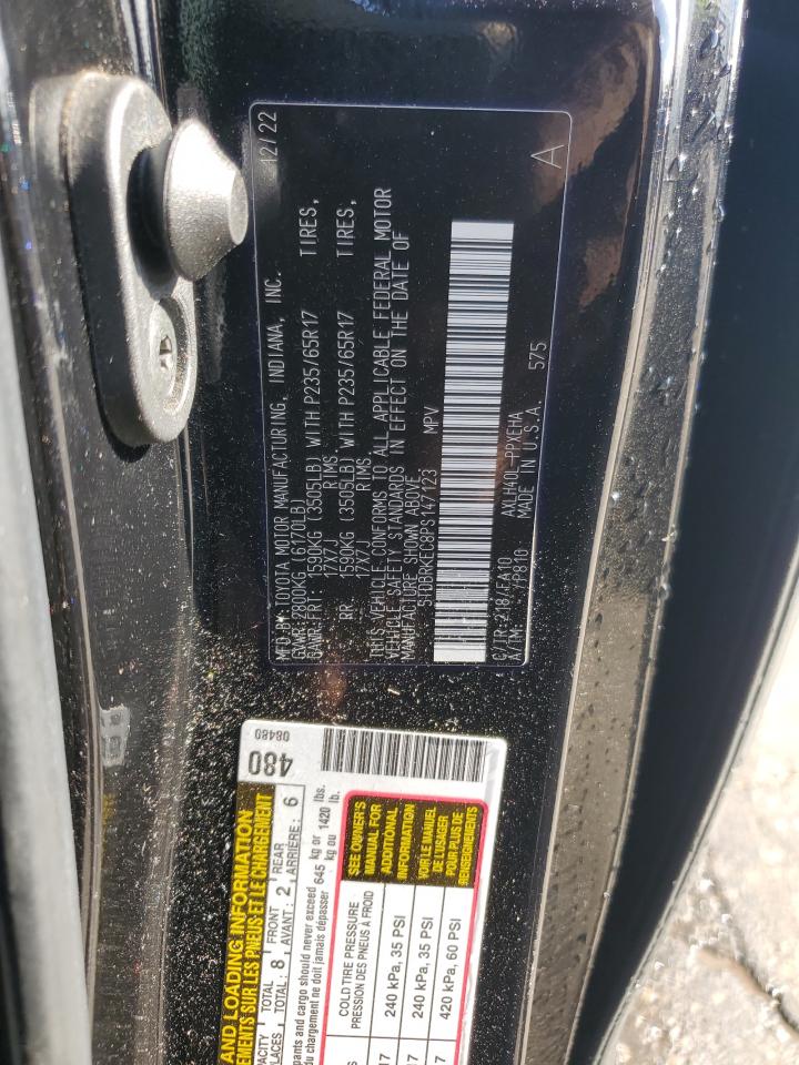 2023 TOYOTA SIENNA LE VIN:5TDBRKEC8PS147123